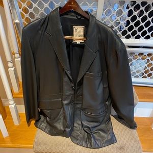Leather blazer